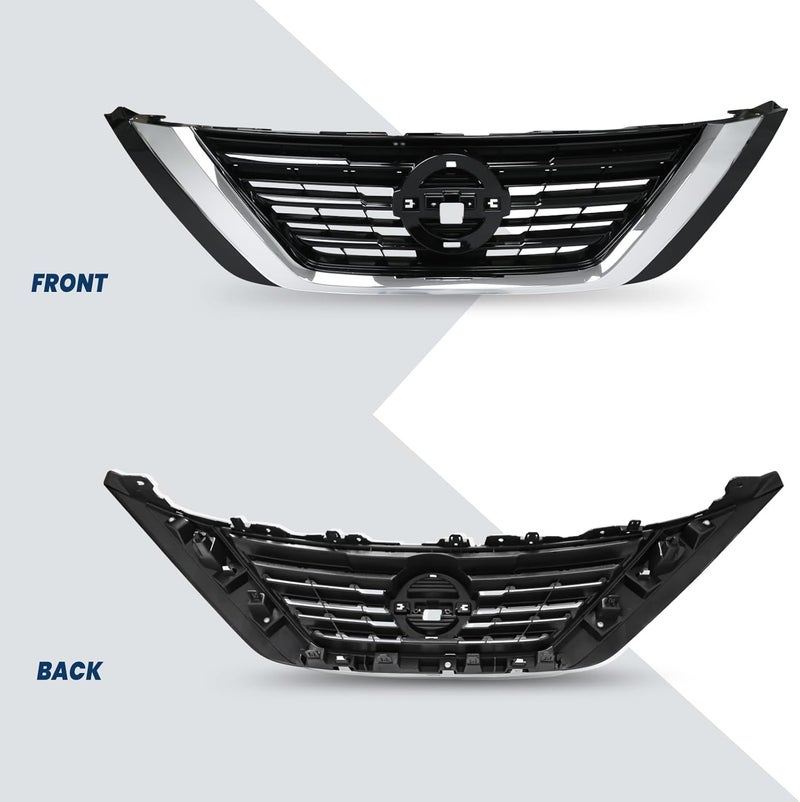 Kspeed Front Bumper Black Air Intake Grille Replacement Shroud Front Air Intake Grill Replacement Kit Compatible with 2016 2017 2018 Nissan Altima Sedan - Image 2